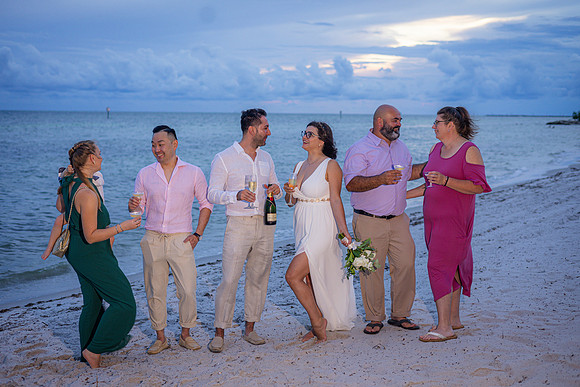 2023-09-23 Natalia and Yulian Sunset Smathers Beach Wedding Key West-98