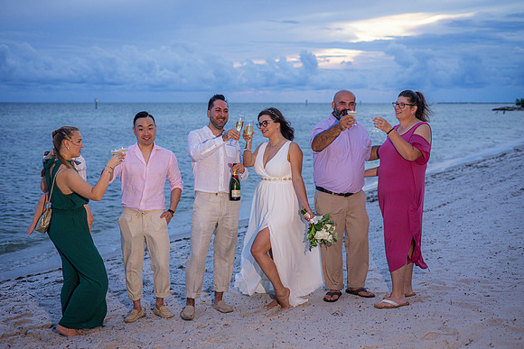 2023-09-23 Natalia and Yulian Sunset Smathers Beach Wedding Key West-99