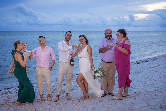 2023-09-23 Natalia and Yulian Sunset Smathers Beach Wedding Key West-100
