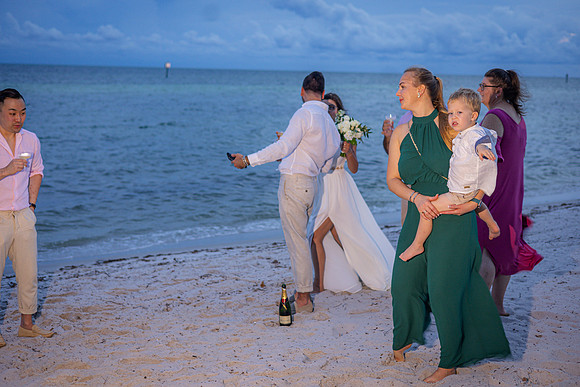 2023-09-23 Natalia and Yulian Sunset Smathers Beach Wedding Key West-105