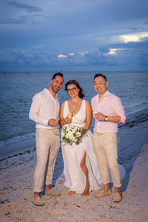 2023-09-23 Natalia and Yulian Sunset Smathers Beach Wedding Key West-114
