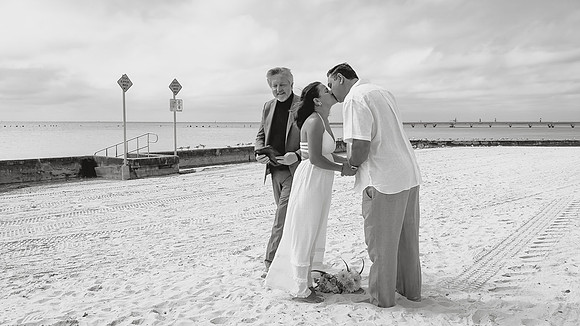 2023-11-28 Adriana and Francesco  Higgs  Beach Wedding Vow Renewal_-38